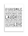 Smile laugh love Obraz dekoracyjny na ścianę | FEEBY
