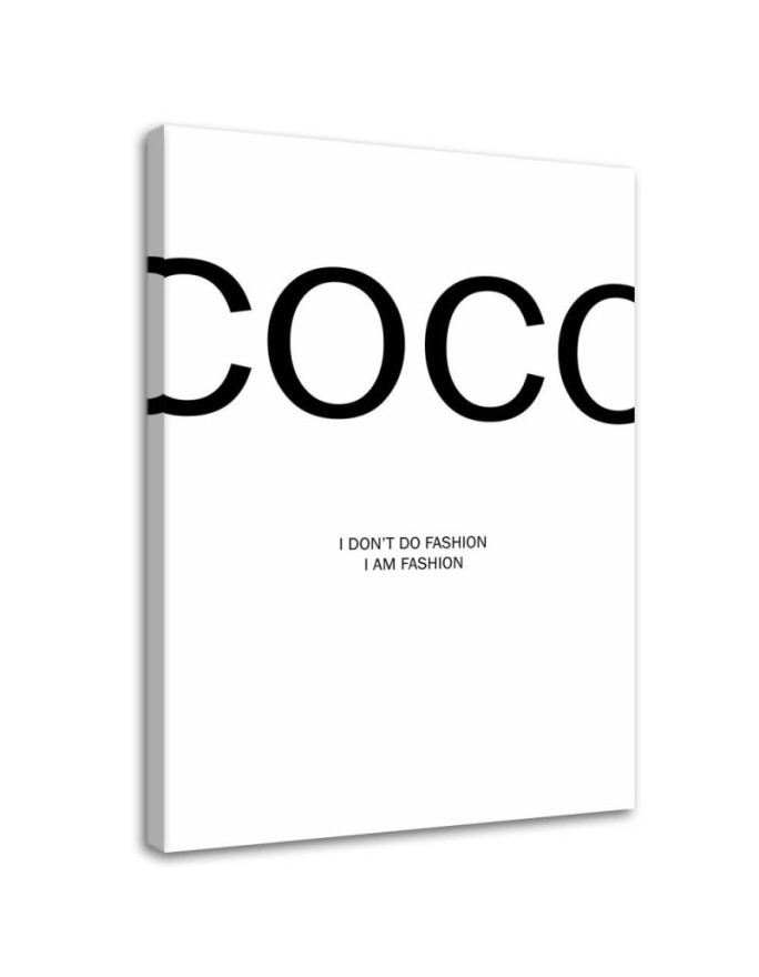 Bild auf Leinwand - Coco Chanel Zitat | Feeby