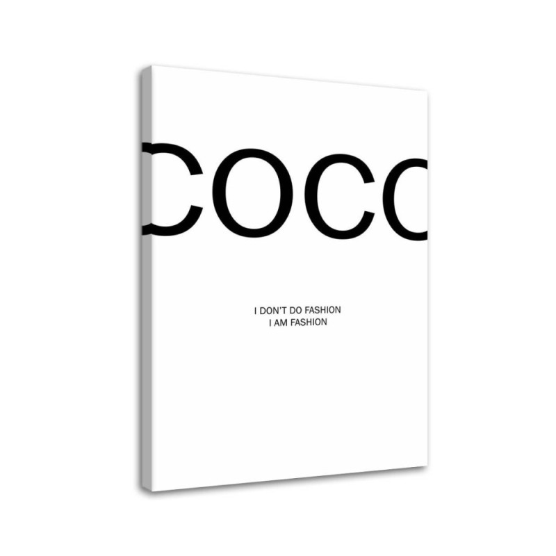 Bild auf Leinwand - Coco Chanel Zitat | Feeby
