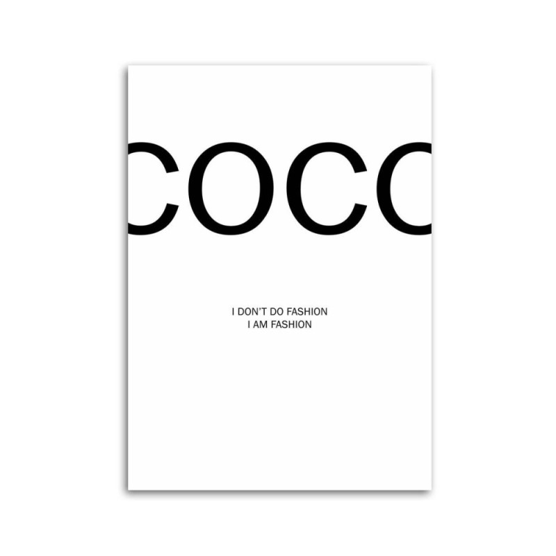 Bild auf Leinwand - Coco Chanel Zitat | Feeby