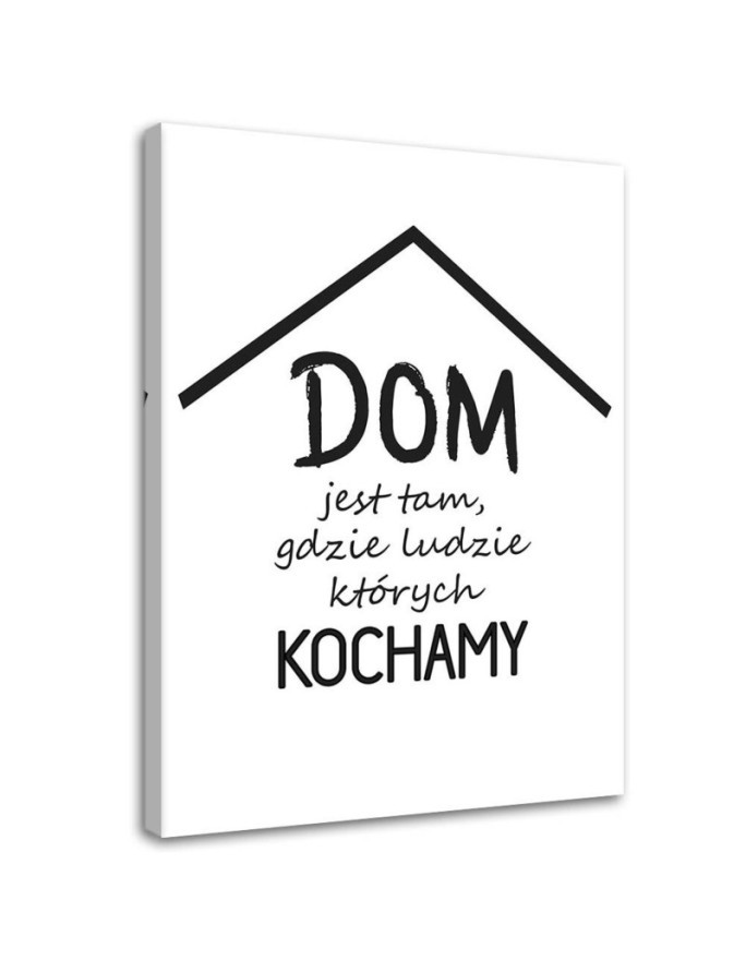 Dom z napisami - Obraz dekoracyjny na ścianę | FEEBY