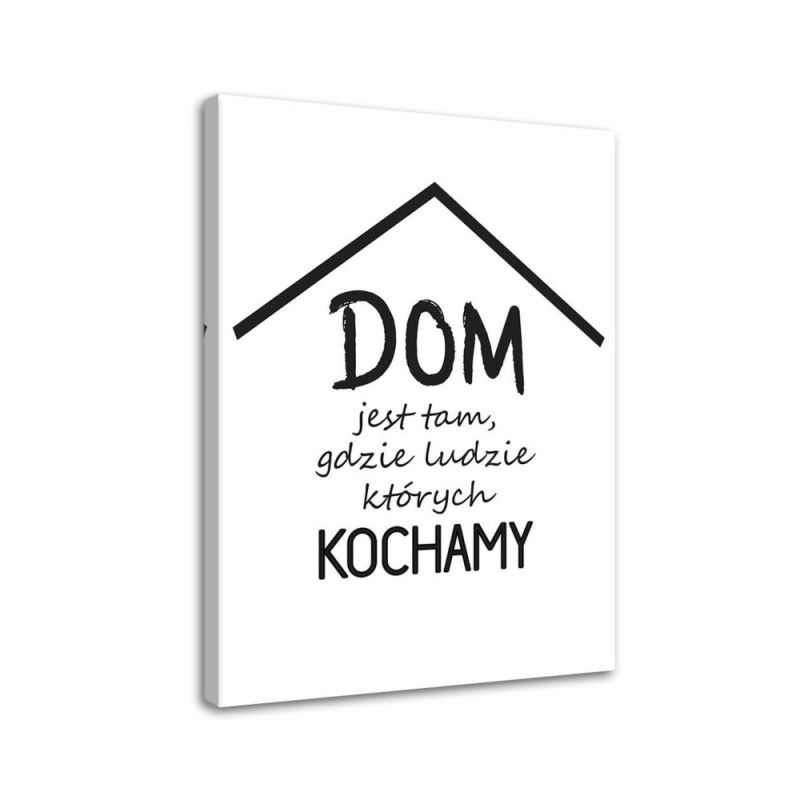 Dom z napisami - Obraz dekoracyjny na ścianę | FEEBY