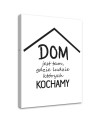 Dom z napisami - Obraz dekoracyjny na ścianę | FEEBY