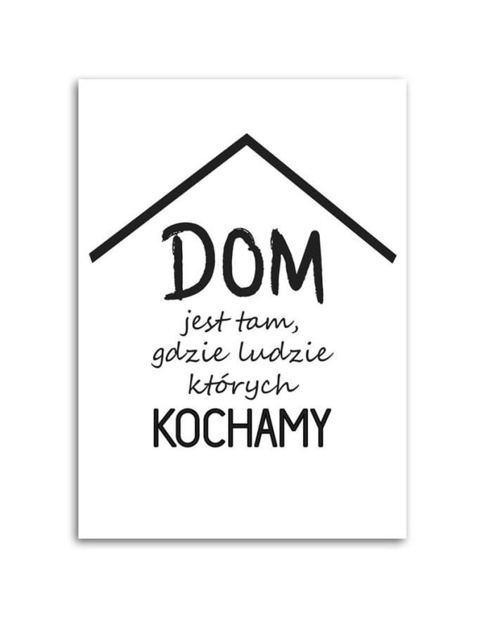 Dom z napisami - Obraz dekoracyjny na ścianę | FEEBY