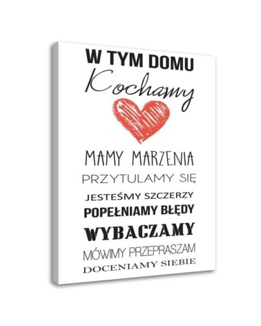 Leinwandbild modern - In diesem Haus | Feeby