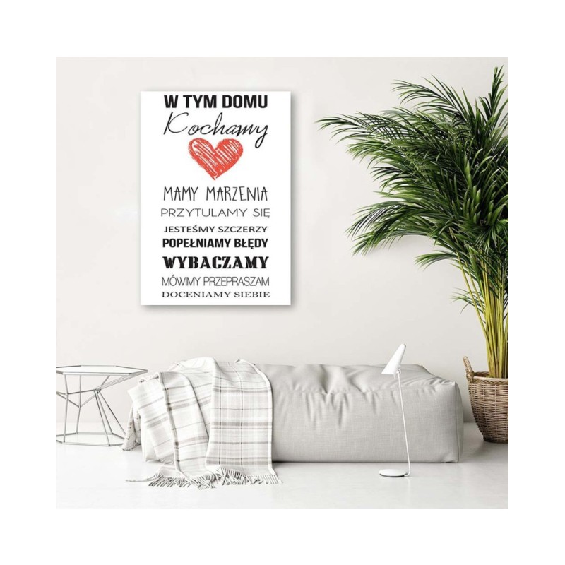 Leinwandbild modern - In diesem Haus | Feeby