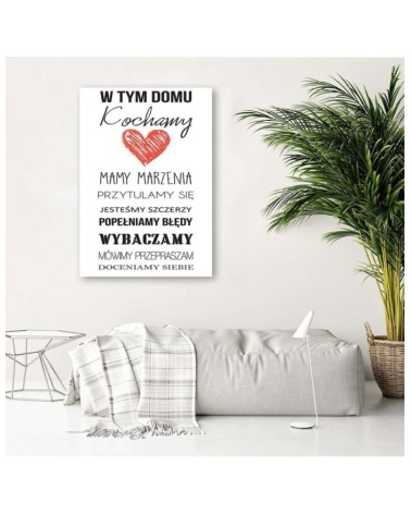 Leinwandbild modern - In diesem Haus | Feeby