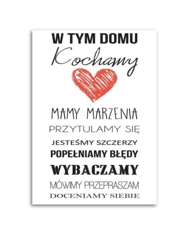 Leinwandbild modern - In diesem Haus | Feeby