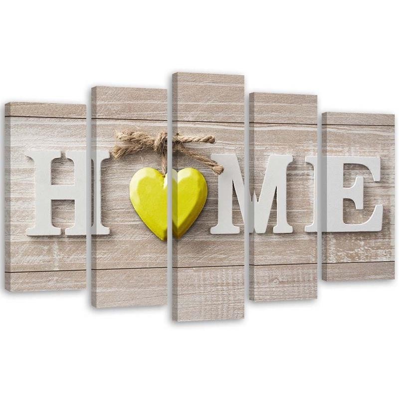 Obraz do salonu canvas Obraz Napis Home Vintage | FEEBY