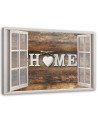 Obraz do salonu canvas Widok z okna Napis Home | FEEBY