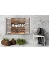 Obraz do salonu canvas Widok z okna Napis Home | FEEBY