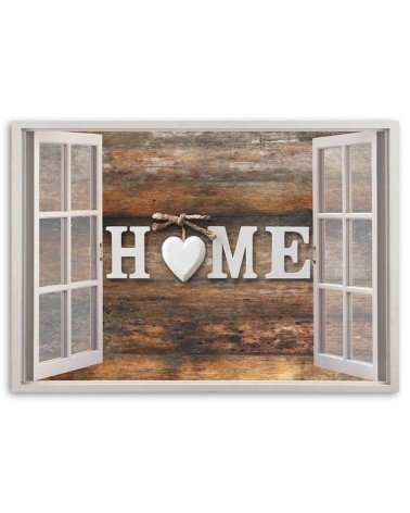 Obraz do salonu canvas Widok z okna Napis Home | FEEBY