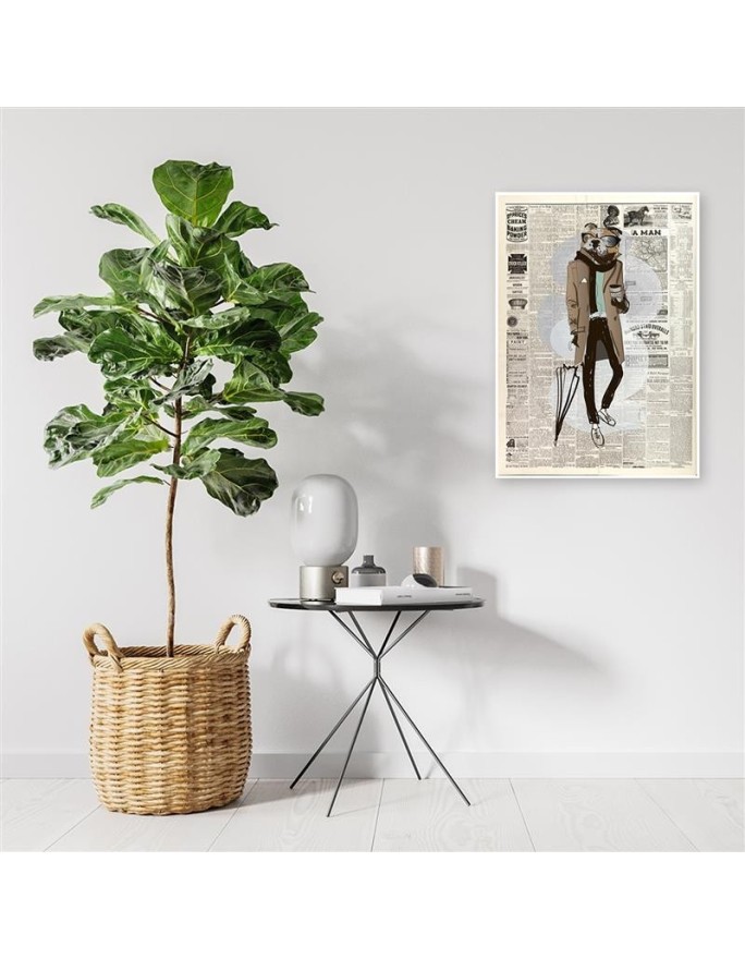 Obraz do salonu canvas Pies artykuł w gazecie | FEEBY
