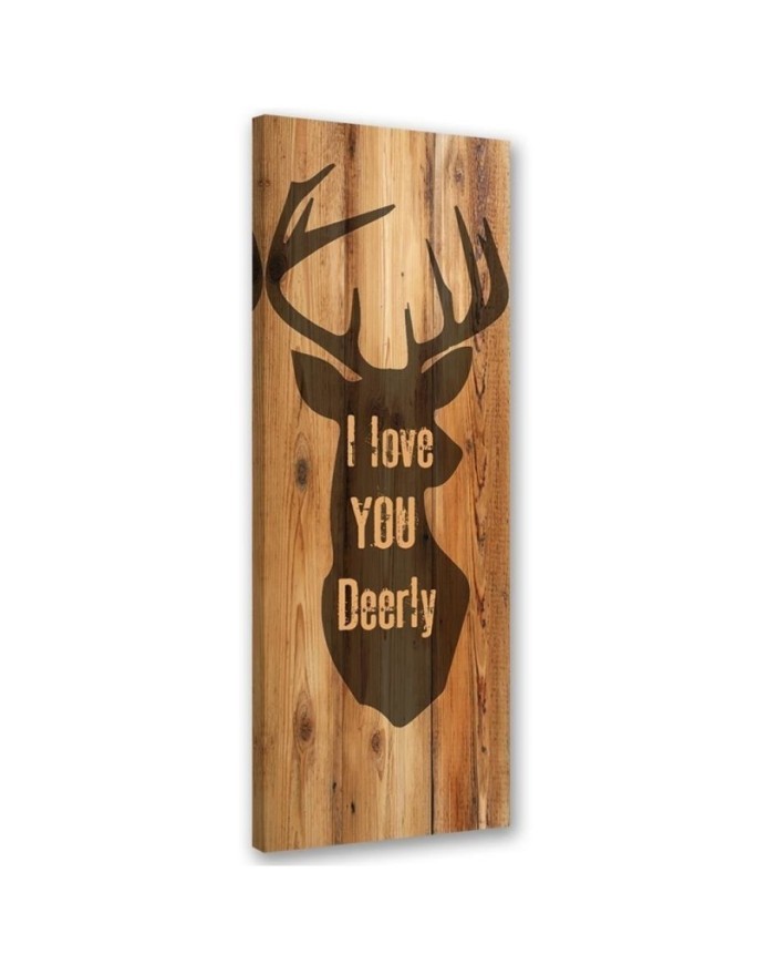 Wall art painting for living room Quote with deer | FEEBY