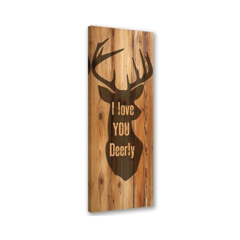 Wandbild für Wohnzimmer - Zitat Hirsche | Feeby