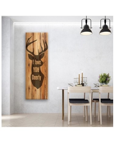 Wandbild für Wohnzimmer - Zitat Hirsche | Feeby