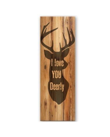 Wandbild für Wohnzimmer - Zitat Hirsche | Feeby