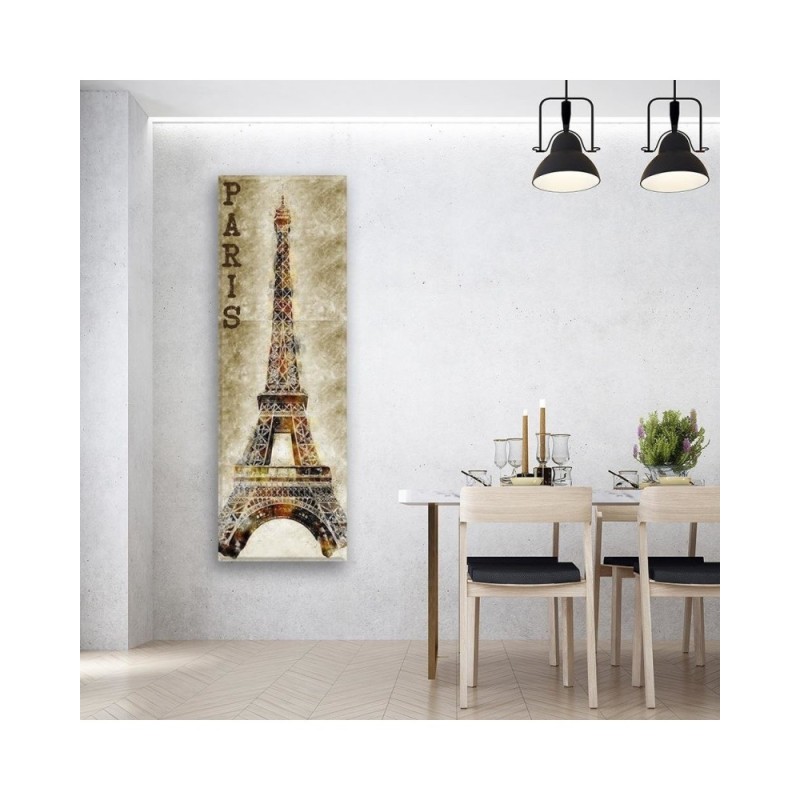 Dekoratives Leinwandbild - Paris und der Eiffelturm | Feeby