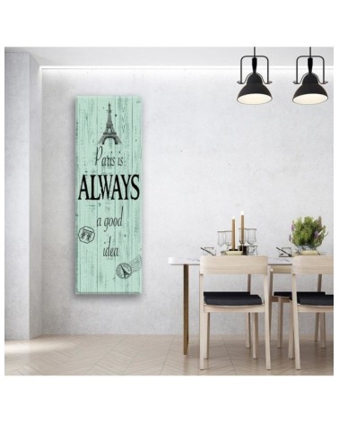 Leinwandbild - Satz mit dem Eiffelturm | Feeby