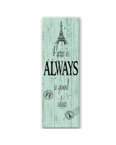 Leinwandbild - Satz mit dem Eiffelturm | Feeby