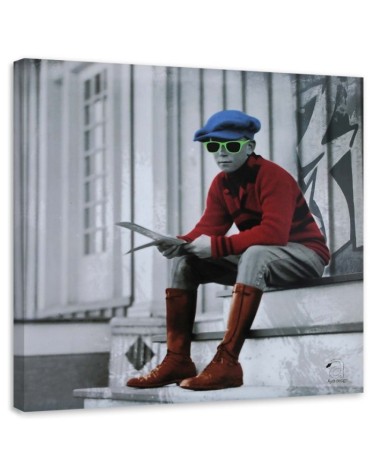 Teenage wall art decoration Young boy with glasses | FEEBY