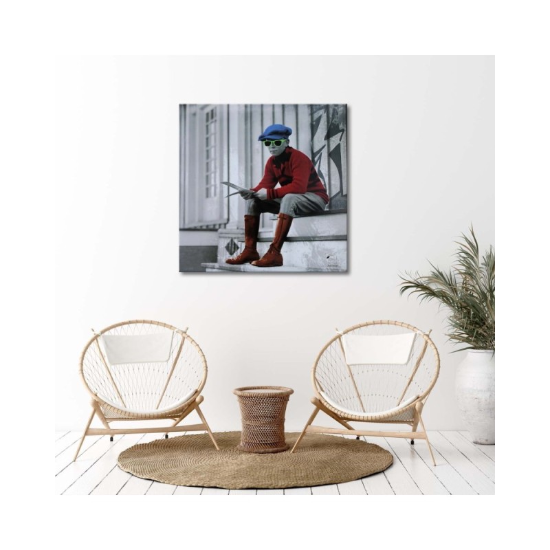 Leinwanddruck - Kleiner Junge mit Brille | Feeby