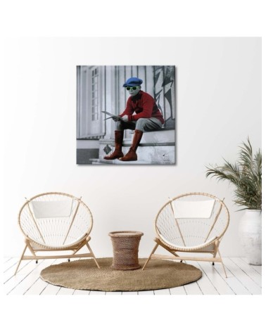 Leinwanddruck - Kleiner Junge mit Brille | Feeby