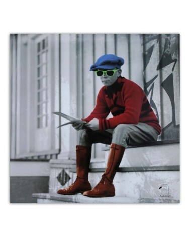 Leinwanddruck - Kleiner Junge mit Brille | Feeby