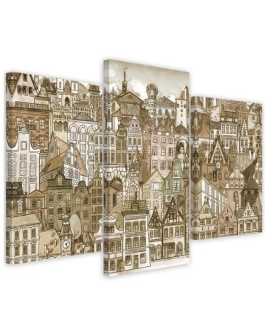 Modern wall painting Merry city | FEEBY