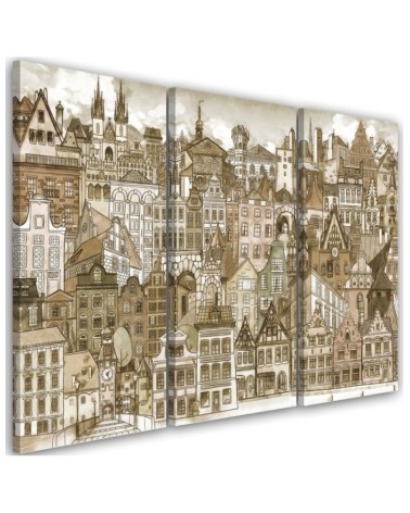 Modern wall art painting Merry city | FEEBY