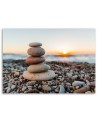 Kamienie zen na plaży - Nowoczesny obraz dekoracyjny | FEEBY