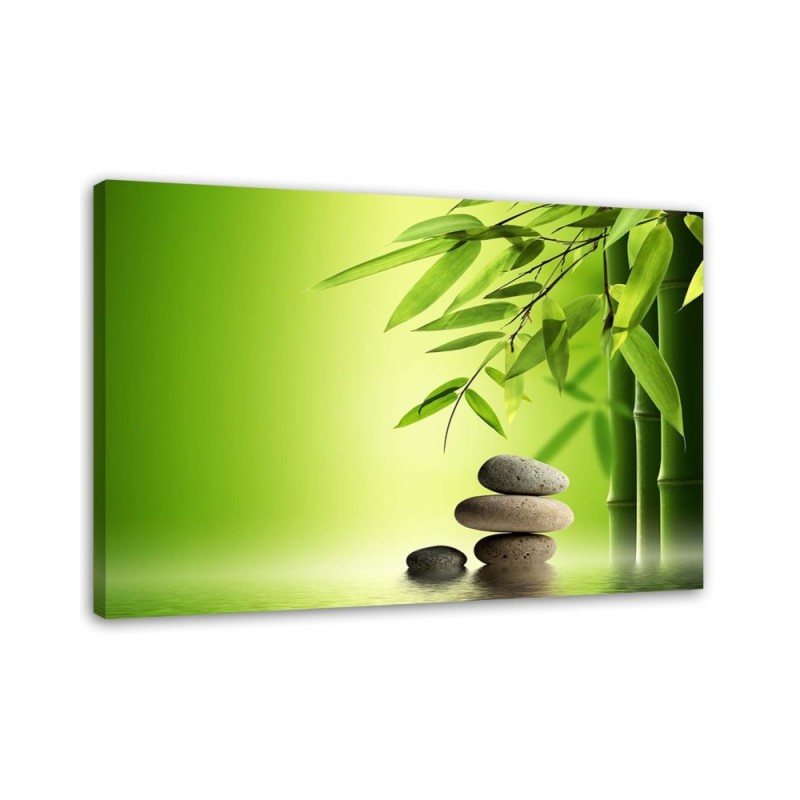 Leinwandbild - Zen Steine und Bambus | Feeby