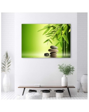 Leinwandbild - Zen Steine und Bambus | Feeby