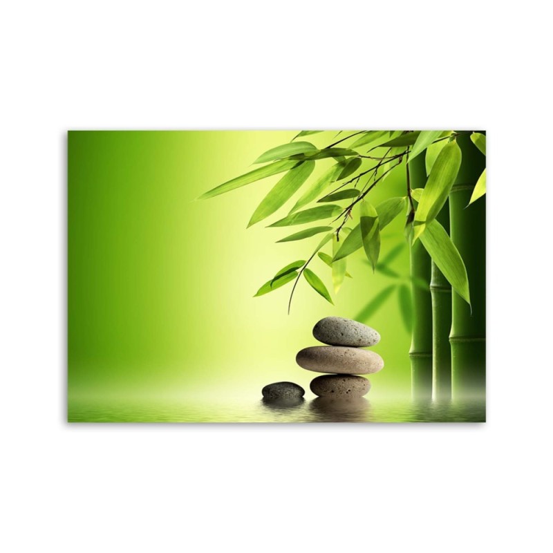 Leinwandbild - Zen Steine und Bambus | Feeby