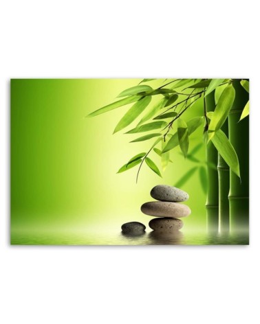 Leinwandbild - Zen Steine und Bambus | Feeby