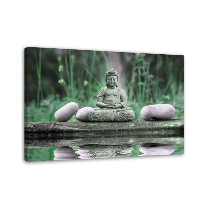 Leinwandbild - Buddha über Wasser | Feeby