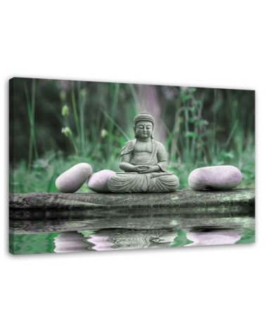 Pictures on Canvas for the bathroom Buddha by the water | FEEBY