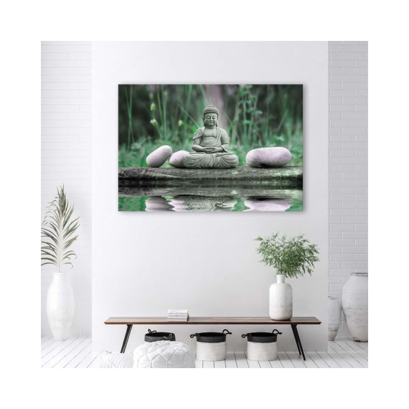 Leinwandbild - Buddha über Wasser | Feeby