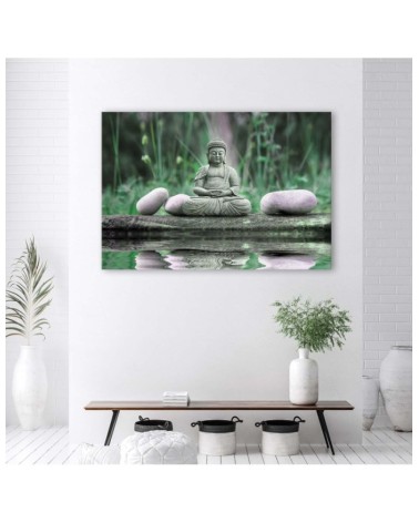 Leinwandbild - Buddha über Wasser | Feeby