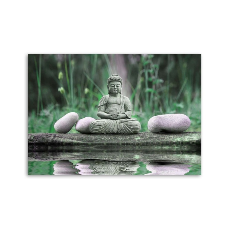 Leinwandbild - Buddha über Wasser | Feeby