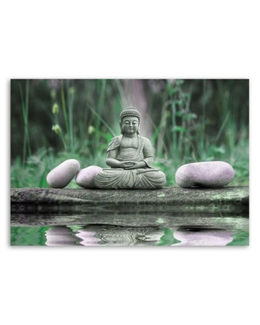 Leinwandbild - Buddha über Wasser | Feeby
