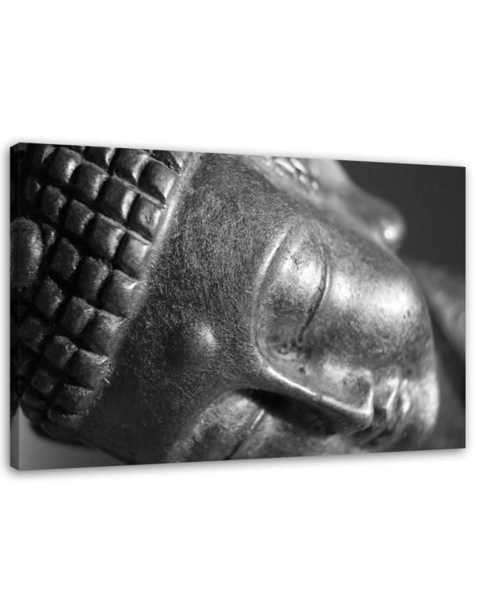Leinwandbild - Das Gesicht des schlafenden Buddha | Feeby