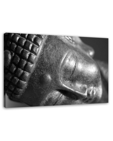 Leinwandbild - Das Gesicht des schlafenden Buddha | Feeby