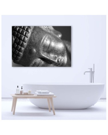 Leinwandbild - Das Gesicht des schlafenden Buddha | Feeby