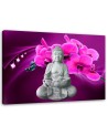 Obraz do łazienki Budda z różową orchideą | FEEBY
