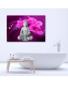 Obraz do łazienki Budda z różową orchideą | FEEBY