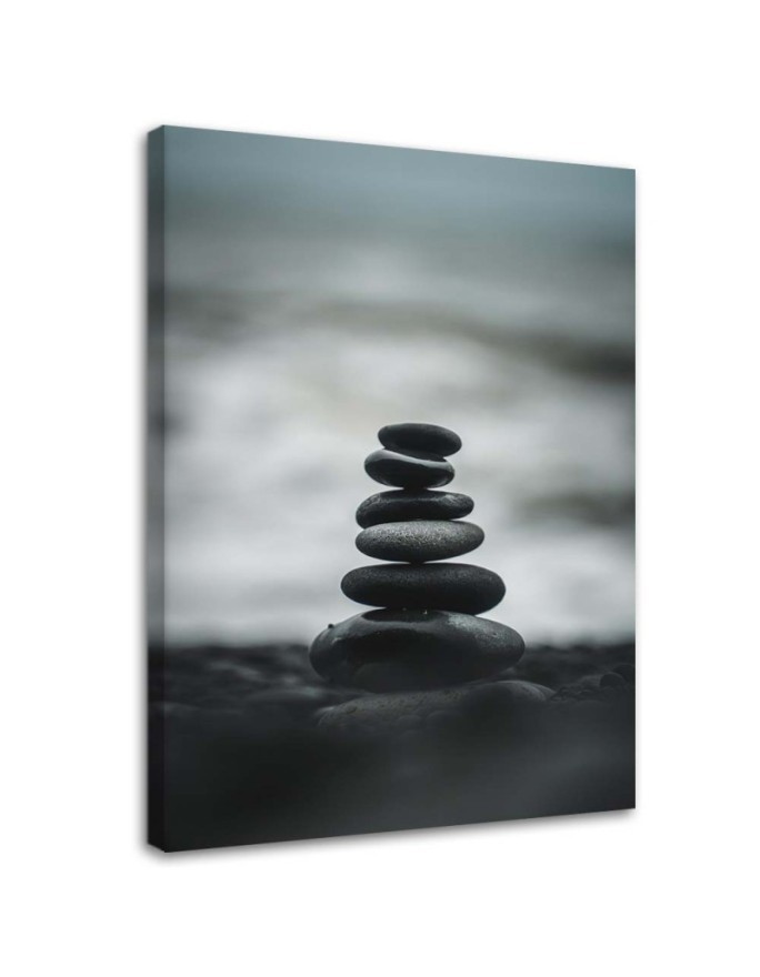 Wall Canvas painting for bathroom Stack of stones | FEEBY