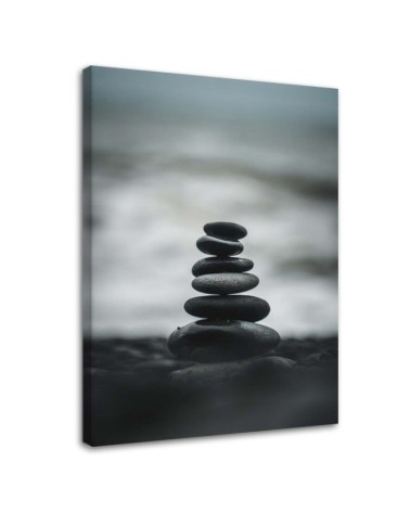 Wall Canvas painting for bathroom Stack of stones | FEEBY