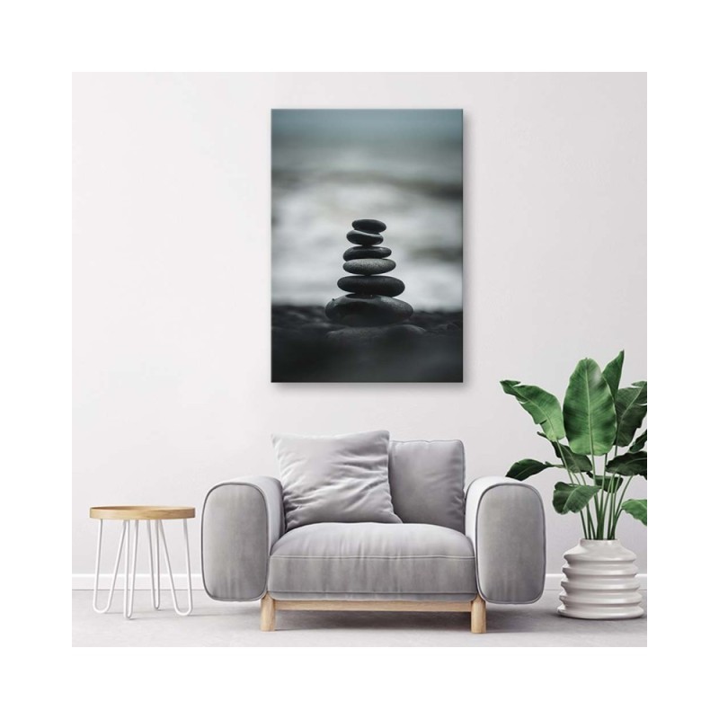 Leinwandbild - Steinhaufen | Feeby