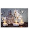 Obraz ścienny do łazienki Buddha i świece | FEEBY